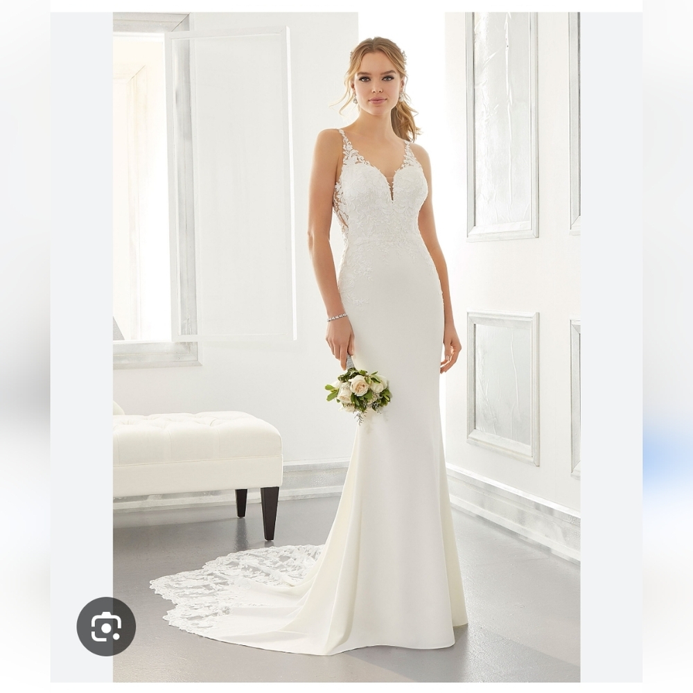 Mori Lee White Lace Wedding Dress